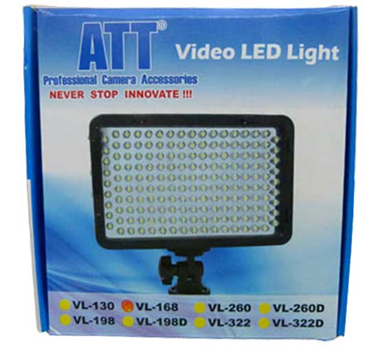 Jual ATT LED Light VL-168 + Battery + Charger