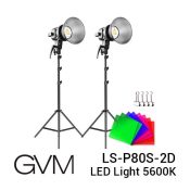 Jual GVM LS-P80S-2D LED Light 5600K 2 Light Kit Harga Terbaik dan Spesifikasi