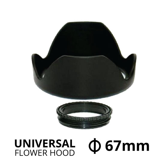 Jual lens hood universal flower hood ukuran diameter 67 milimeter