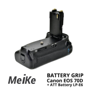 Jual Meike Battery Grip For EOS 70D + ATT Battery LP-E6 surabaya jakarta