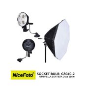 jual NiceFoto Socket Bulb G804C-2 with Softbox Octa 65cm