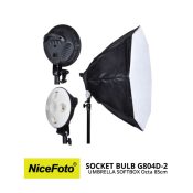 jual NiceFoto Socket Bulb G804D-2 with Softbox Octa 85cm