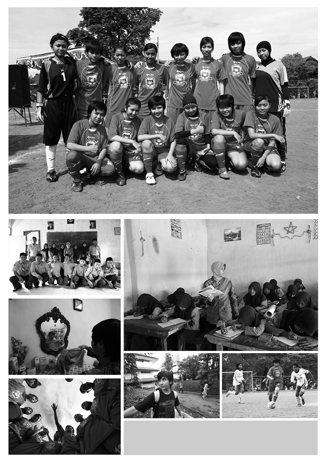 "Bu Guruku Seorang Striker", salah satu photo story karya Ichwan Susanto..