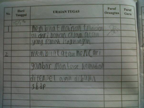 Anak lanang dapat tugas membuat mainan tradisional...
