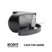 jual Leather Case Sony A6000 Black