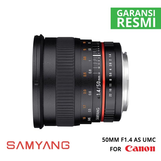 Samyang 50mm F1.4 AS UMC for Canon - Harga dan Spesifikasi