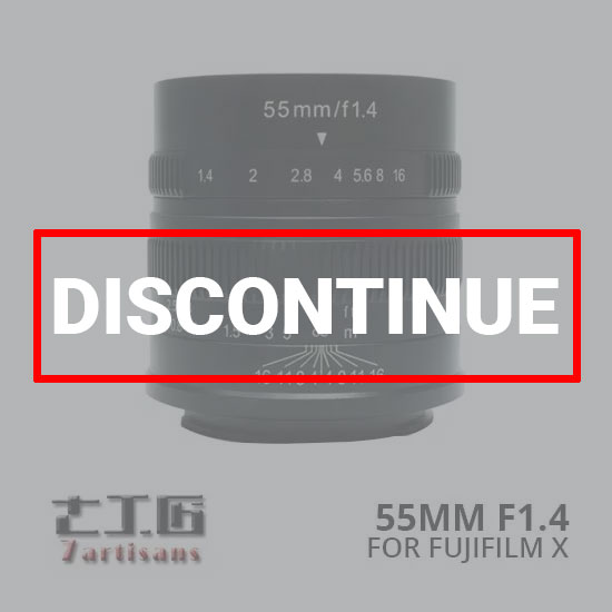 Discontinue 7Artisans 55mm f1.4 for Fujifilm X - Harga Murah
