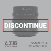 Discontinue Lensa 7Artisans 55mm f1.4 for Canon EF-M - Black