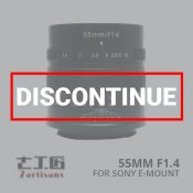 Discontinue Lensa 7Artisans 55mm f1.4 for Sony E-Mount - Black