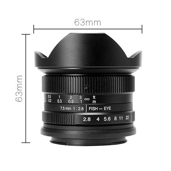 Jual Lensa 7Artisans 7.5mm f2.8 for Canon EOS M Black 