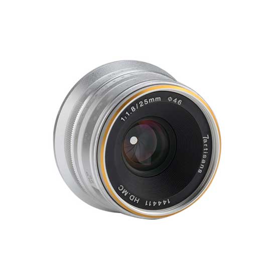 Jual Lensa 7Artisans 25mm f1.8 for Canon EOS-M Silver