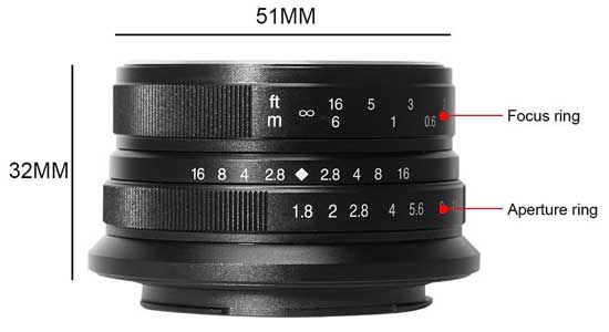 Jual Lensa 7Artisans 25mm f1.8 for Fujifilm X - Black
