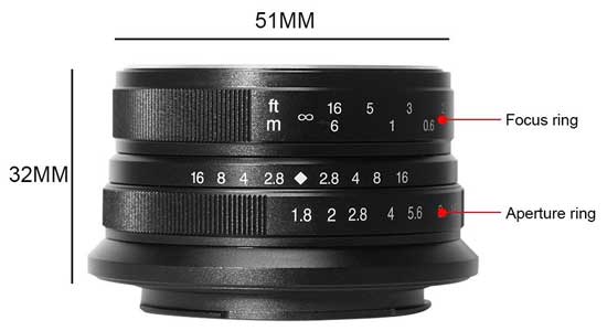 Jual Lensa 7Artisans 25mm f1.8 for Panasonic dan Olympus M 43 - Black