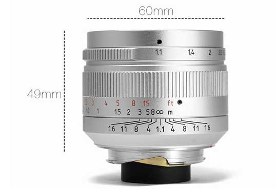 Jual Lensa 7Artisans 50mm F1.1 for Leica M-Mount - Silver Harga Terbaik