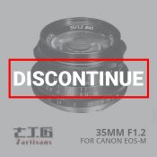 Discontinue Lensa 7Artisans 35mm f1.2 for Canon EOS-M - Black Harga Murah