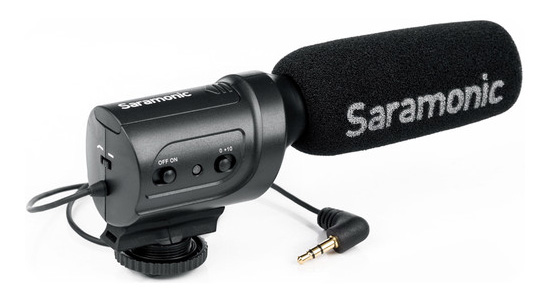 Jual Audio Microphone Condenser Saramonic SR-M3 Mini Directional Condenser Microphone Harga Murah