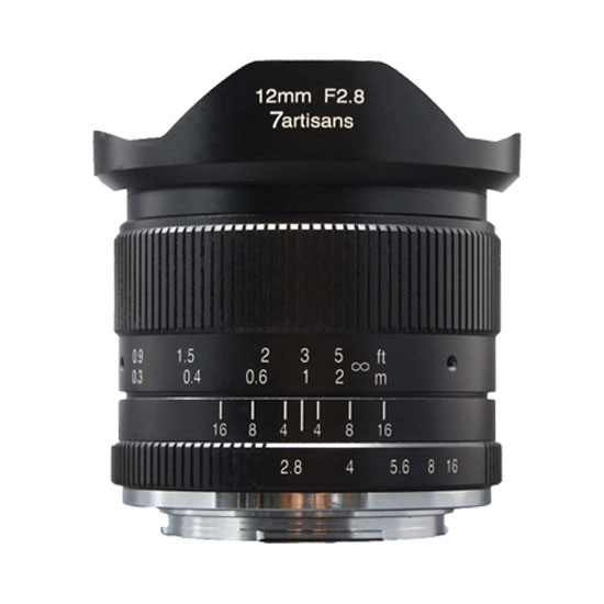 Jual lensa 7artisans 12mm f2.8 for Canon EOS-M Mount Black harga murah