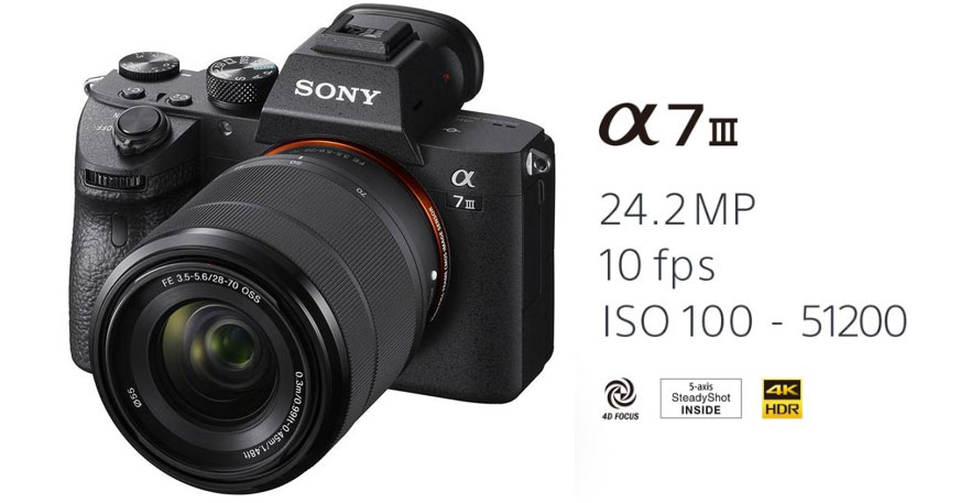 Jual Kamera Mirrorless Sony A7 Mark III Kit FE 28-70mm f/3.5-5.6 OSS Harga Terbaik