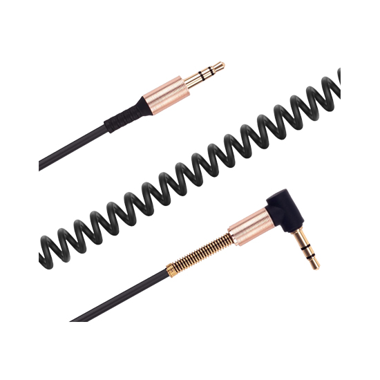 jual audio AV-PRO AUX Coiled Audio Cable 3.5mm Male to Male harga murah surabaya jakarta