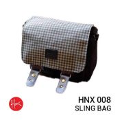 jual tas HONX HNX 008 Sling Bag Black Checker harga murah surabaya jakarta