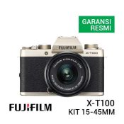 jual kamera Fujifilm X-T100 Kit XC 15-45mm Champagne Gold harga murah surabaya jakarta