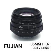 jual lensa Fujian 35mm F1.6 CCTV Lens Black harga murah surabaya jakarta