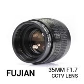 jual lensa Fujian 35mm F1.7 CCTV Lens Black harga murah surabaya jakarta