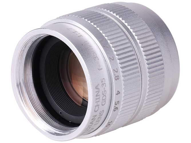 jual lensa Fujian 35mm F1.7 CCTV Lens Silver harga murah surabaya jakarta