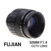 jual lensa Fujian 50mm F1.4 CCTV Lens Black harga murah surabaya jakarta