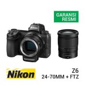 jual kamera mirrorless Nikon Z6 Kit Nikkor Z 24-70mm F4 S + FTZ Adapter harga murah surabaya jakarta
