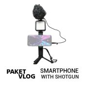 Paket Vlog Smartphone With Shotgun Mic