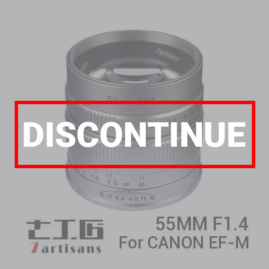 Discontinue 7Artisans 55mm F1.4 For Canon EF-M Silver Harga Murah dan Spesifikasi
