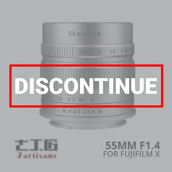 Discontinue Lensa 7Artisans 55mm F1.4 For Fujifilm X Silver Harga Murah Terbaik dan Spesifikasi