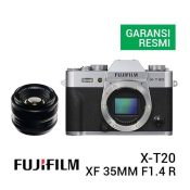 Jual Fujifilm X-T20 Kit XF 35mm F1.4 R Silver Harga Terbaik dan Spesifikasi