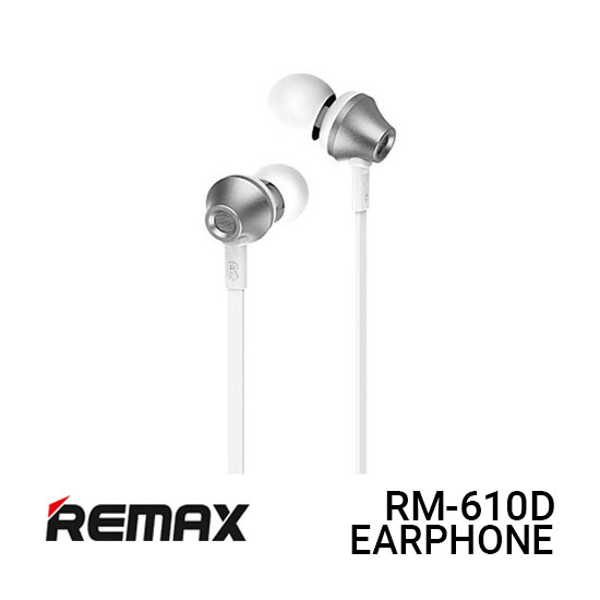 Remax RM610D Earphone Functional Silver Harga Murah