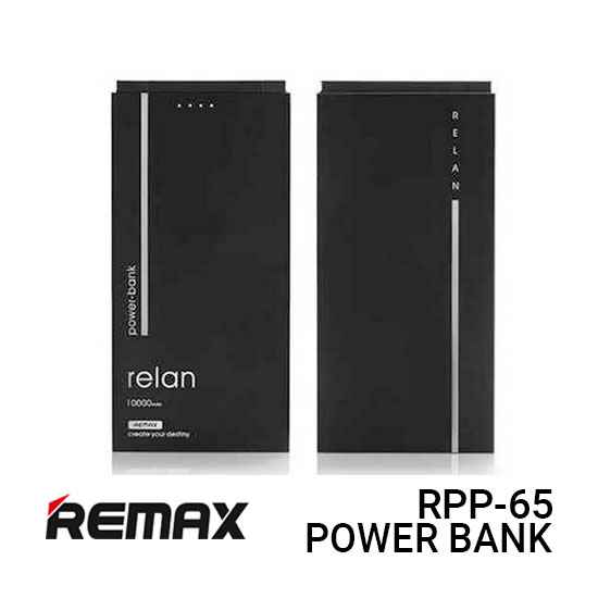Remax Power Bank RPP-65 Relan - Black Harga Murah dan Spesifikasi