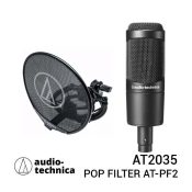 Jual Audio-Technica AT2035 with Pop Filter AT-PF2 Harga Murah dan Spesifikasi
