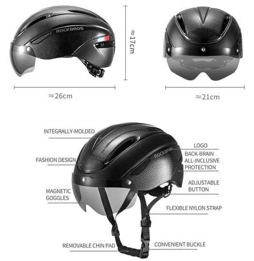 Detail helm Rockbros WT-018S-W Helmet Harga Murah dan Spesifikasi