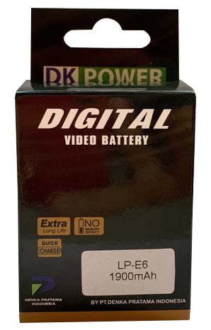 Jual DK Power BATTERY LP-E6 1900mAh Harga Murah dan Spesifikasi