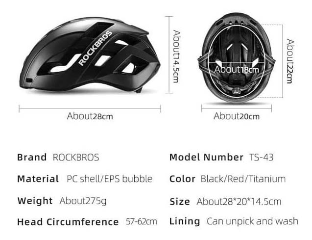 Jual Rockbros TS-43 Helmet Harga Murah dan Spesifikasi