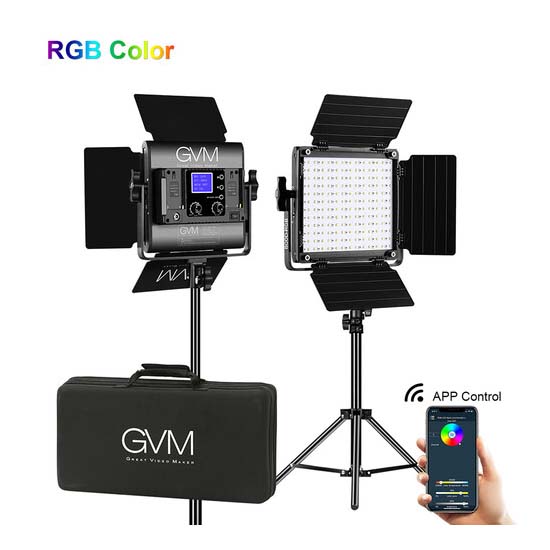 Jual GVM LED RGB 2 Light Kit with Remote 800D-RGB-2L Harga Terbaik dan Spesifikasi