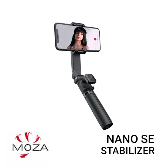 Jual Moza Nano SE [Black] Harga Murah dan Spesifikasi.Trendy Colors to Match Your Style, kuat dan ringan, Intelligent Selfie Extendable Gimbal