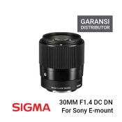 Jual Sigma 30mm f 1.4 DC DN for Sony Garansi Distributor Harga Murah. E-Mount Lens/APS-C Format, 45mm (35mm Equivalent), Aperture Range: f/1.4 to f/16.