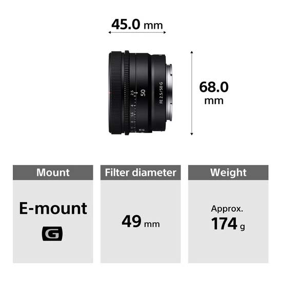 Jual Sony FE 50mm F2.5 G Harga Murah Terbaik dan Spesifikasi