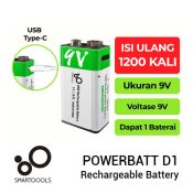 Jual Smartoools Powerbatt Rechargeable Battery 9V Harga Murah dan Spesifikasi
