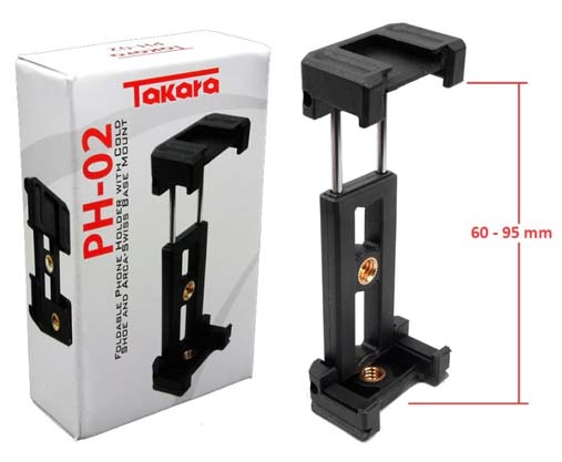 Jual Takara Foldable Phone Holder with Cold Shoe PH-02 Harga Murah dan Spesifikasi