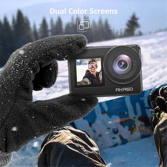 Jual Akaso Brave 7 Action Camera 4k 30FPS 20MP Dual Screen Harga Murah dan Spesifikasi