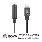 Jual Boya BY-K3 3.5mm TRRS Female to Lightning Male Audio Adapter Harga Murah dan Spesifikasi