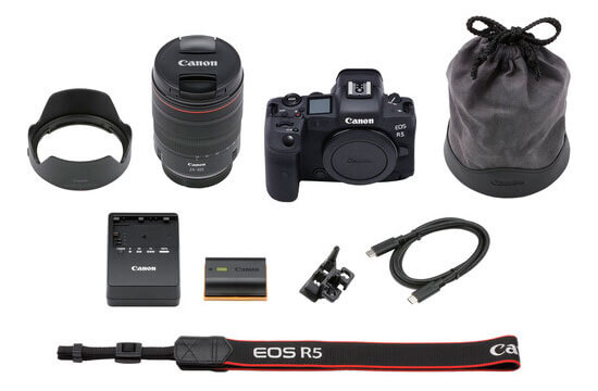 Jual Canon EOS R5 Kit RF 24-105mm f4 L IS USM Harga Terbaik Isi Dalam Box