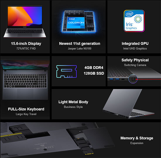 Laptop Gemibook X 15.6" Intel Celeron N5100 Harga Terbaik